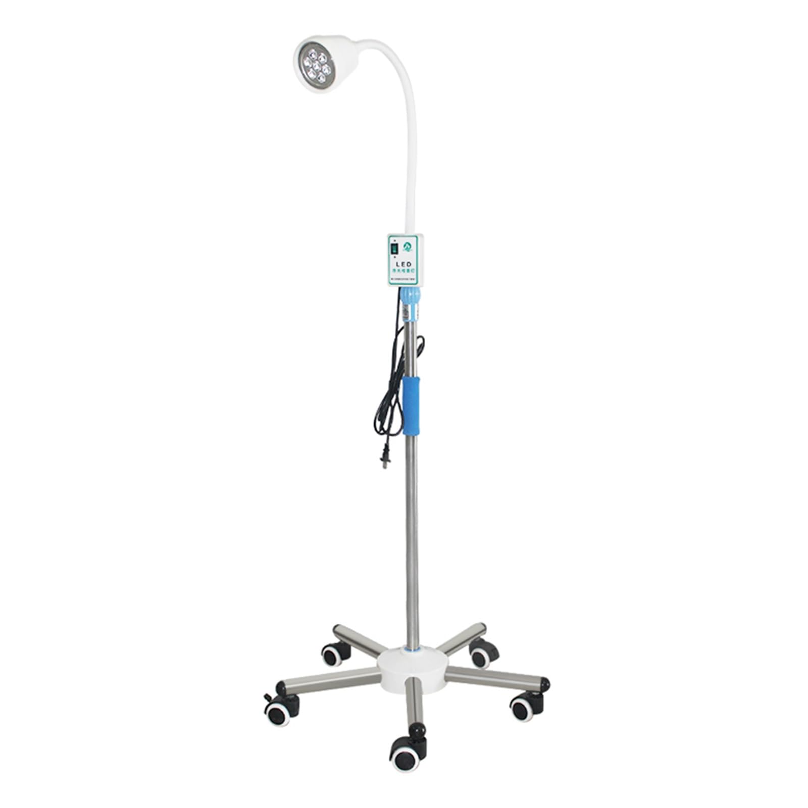 DJJYCTNM LED Exam Light Medical, Portable Mobile Floor Stand Gynecology Examination Light, Mobile Pet Lamp with Adjustable Height and Angle, For Outpatient, Stomatology, Ent