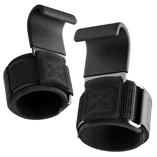 Muñequeras para levantamiento de potencia con ganchos ergonómicos acolchados para entrenar fuerza
