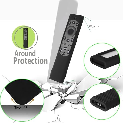 Image of Silicon Protective Case Cover Compatible with Samsung Smart TV Remote Control 2022 TM2280E QLED TV BN68-13897A (Remote Not Included) - Dark Blue