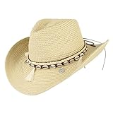 xkun cappello di paglia shell nappe cowgirl cappello di estate cappello di paglia per le donne uomini western cowboy hat lady trendy tessuto sun hat beach cap sun hat