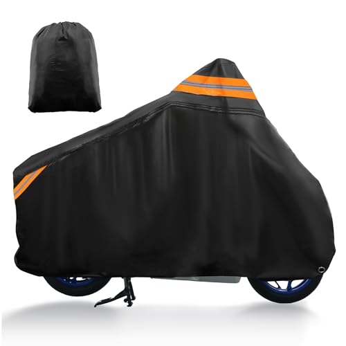 uxcell Motorcycle Cover Motorbike Full Cover Outdoor Waterproof Scooter Cover Protector for Honda PCX 125 150 160 Hybrid Fits 76" Black 300D