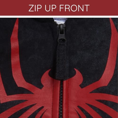 Image of Marvel Spider-Man Matching Family Cosplay Fleece Zip-Up Hoodie