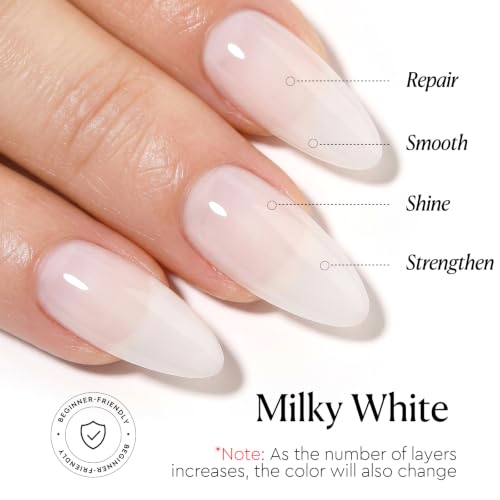 AzureBeauty 18ml Nail Strengthener and Growth, Milky White Nail Polish - image 6