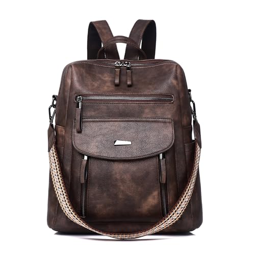 WYFJNX PU Leather Womens Backpack Purse Ladies Backpack Handbag Fashion