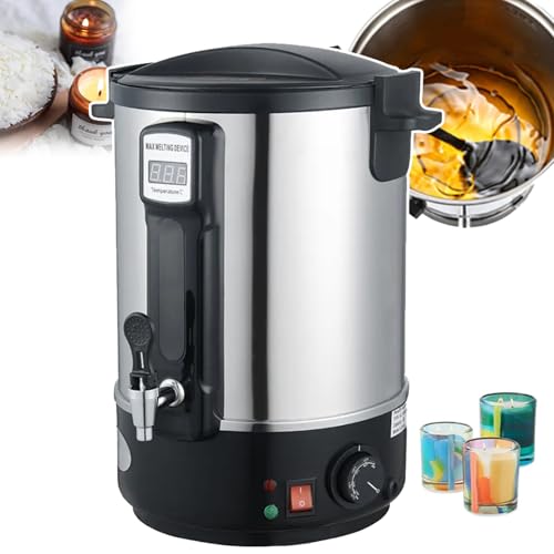 Derretidor de cera grande 8L-35L para fabricação de velas, panela elétrica de 1100 W com bico de des