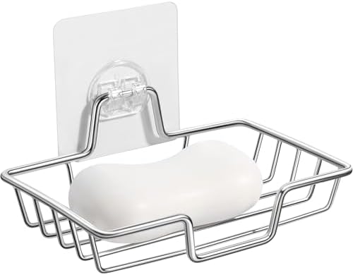 Rainspire Soap Dish Holder, No Drilling, 304 Rustproof Stainless ...