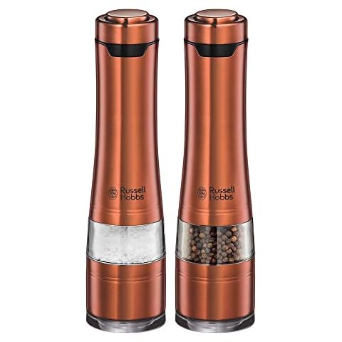 Russell Hobbs Molinillo Eléctrico de Pimienta y Sal Copper Cover