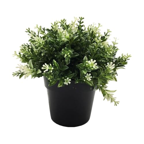FUANA Plantas artificiales realistas con macetas de plástico para decoración del hogar y la oficina