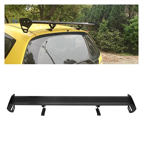 Spoiler de course d'aile de coffre noir mat en alliage d'aluminium léger universel pour voiture