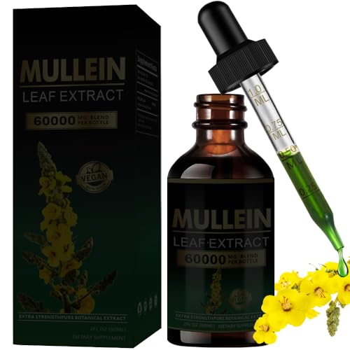 Estratto di Foglie di Verbasco, 60ML, Integratore Liquido Vegetariano, Stile di Vita Sano (Nero)