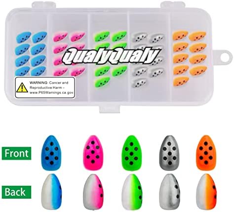 QualyQualy Small Fishing Floats Corks Foam Floats Pompano Rigs Fishing Rig Floats Fly Fishing Floats Bright Color Round, Bullet Fishing Floats Corks with Tackle Box 20pcs/45pcs/50pcs