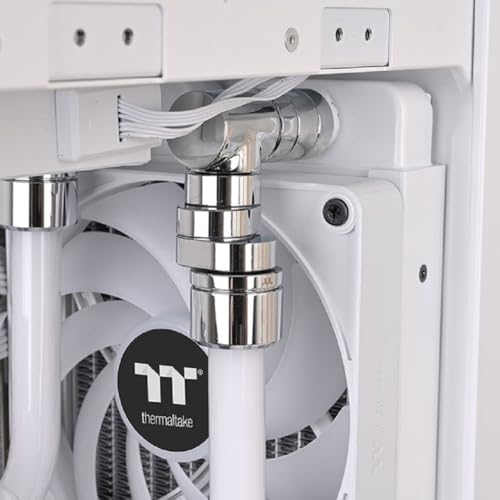 Image of Thermaltake Pacific F-Pro 360 Degree Rotary Offset Chrome G 1 /4 Thread DIY LCS Fitting CL-W437-CU00SL-A