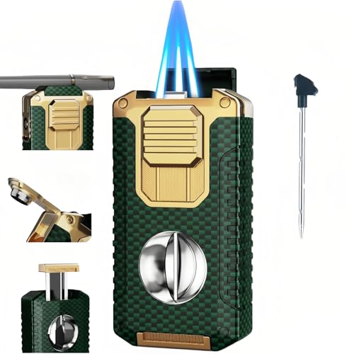 Encendedor soplete recargable 5 en 1 NINSI verde miniatura 1