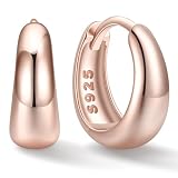 [ChicSilver] フープピアス レディース ピンクゴールド ドロップ リングピアス しずく つけっぱなし 金属アレルギー対応 小さい 内径10mm