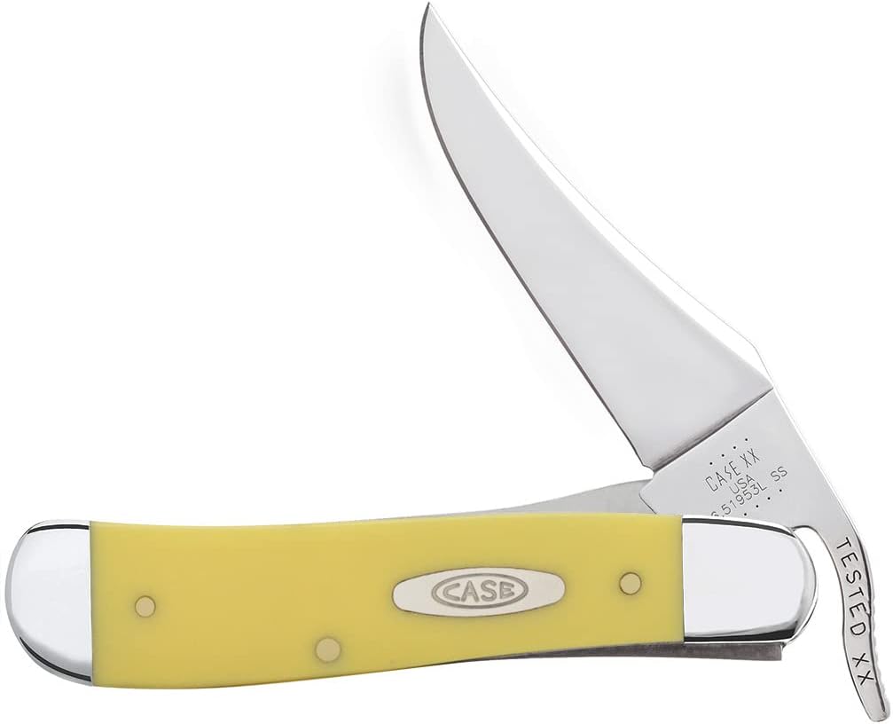 Case XX WR Pocket Knife RussLock Natural Smooth Bone W/Cross Shield Item #22588 (61953L SS) 4 1/4 inches Closed