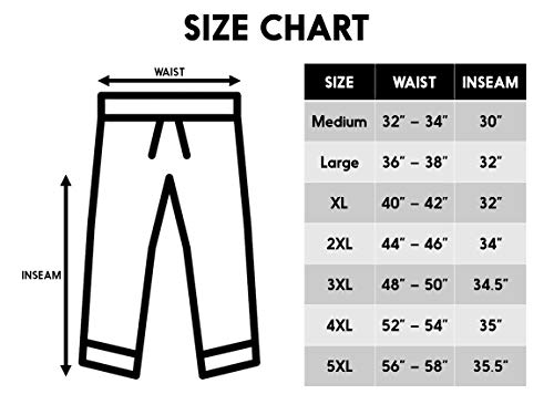 Dream Usa Men's Heavyweight Fleece Cargo Sweatpants, Red, Large #TOP3