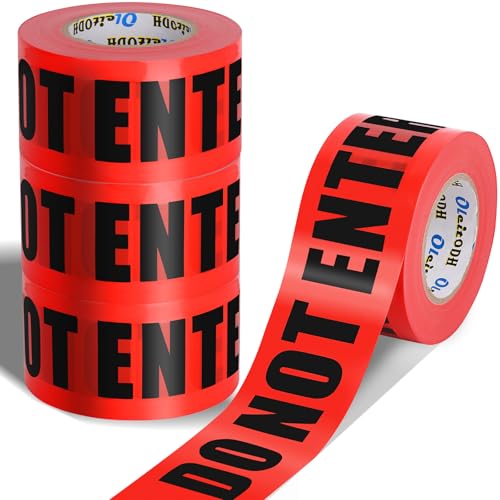 Red Do Not Enter Tape 4 Pack (3 in x 1000 ft) – Barricade Tape