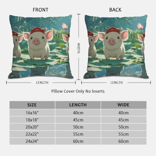 Funda cojin cerdo para decorar el sofá de exterior o balcón 5