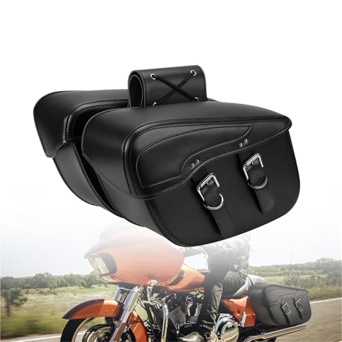 Sacoches Vulcan en cuir étanche : bagagerie de moto rétro imperméable