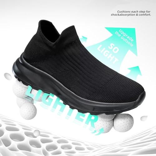 Mens Slip on Walking Shoes Athletic Sport Running Tennis Casual Sneakers Mesh Lightweight Breathable Gym Soft Sole4