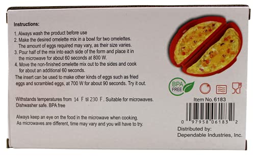 Dependable Industries Inc. Essentials Microwaveable Microwave Omelet Pan And 2 Cavity Egg Poacher Set Bpa Free Plastic Quick Egg Maker #TOP3