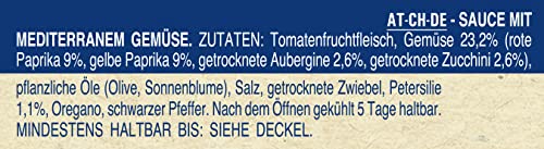 Barilla Pesto Rustico Mediterraneo 1 x 200g | Glutenfreie Italienische Pasta-Sauce mit Zucchini, Paprika und Tomaten, vegane / vegetarische Nudel-Soße, rotes Pesto