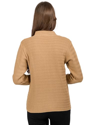 Image of Lady Willington Women Woolen V-Neck Self Design Cardigan Heavy Daffodil Fabric Cardigan Winter Wear Pure Wool Cardigans for Women Sweaters Long Cotty Fully Warm Cardigan Free Sizes