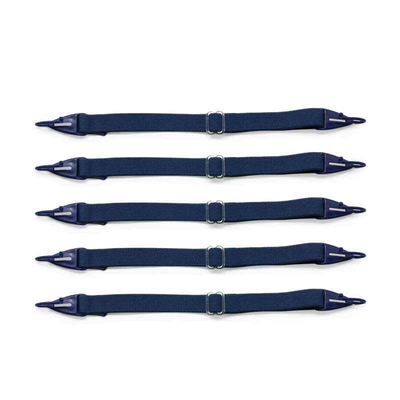 Cinta de sujeción para gafas de niños, banda deportiva para sujeción de gafas (5 piezas por paquete) multicolor azul marino