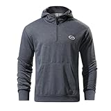 Casey Kevin Sudaderas Hombre Capucha Fina Sweatshirt Hombre con Bolsillo Cierre de Cremallera Media para Deportes en Invierno y Primavera, L