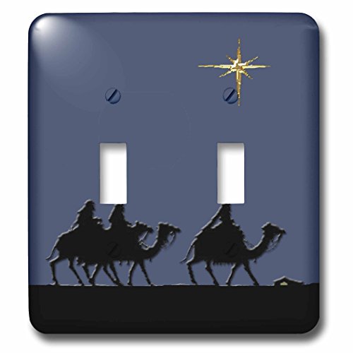 Interrupteur Three Wise Men à double bascule pour plaque murale Nativité - 2