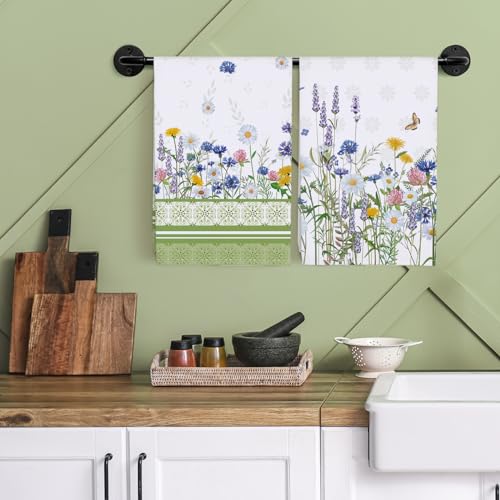 Arquiel Wildflower Kitchen Towel 100% Cotton Quick Dry Dish Towels 48 x 70CM - Image 3