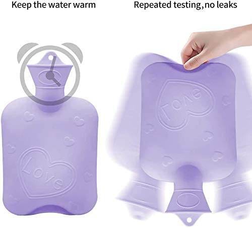 Wärmflasche aus Gummi mit weichem Taillenbezug, Wärmbeutel für Nacken und Schulter, Rücken, Beine, Taille warm - Image 7