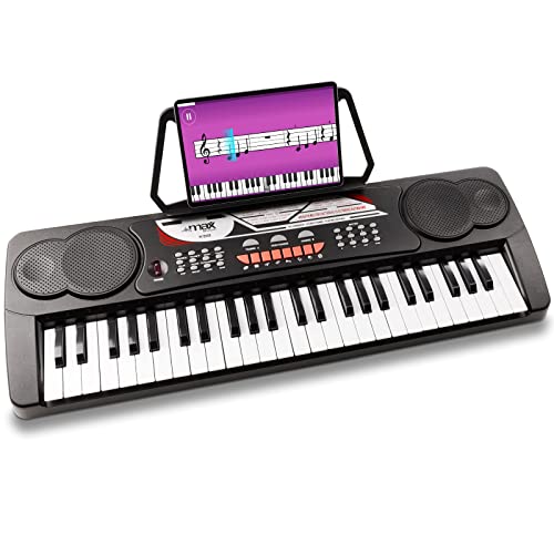 MAX KB8 Clavier électronique pour débutant, Piano numérique 49 touches, Fonction d’enregistrement, 2 haut-parleurs… - Les Beatles, Paul McCartney, John Lennon, RIngo Starr, George Harrison MAX KB8 Clavier électronique pour débutant, Piano numérique 49 touches, Fonction d'enregistrement, 2 haut-parleurs…
