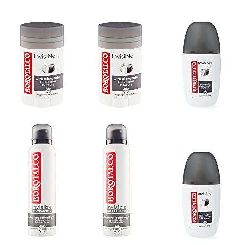 Borotalco Invisible Deodorant Testpaket Deo Stick Vapo spray Original Fresh italien