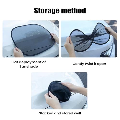 FYKLXI Car Window Shade for Lincoln Nautilus 2018-2021, Front and Rear Side Windows Sun Blocker Suction Cup UV Protection Privacy Anti-Glare Covers,5pcs Mixed Set A