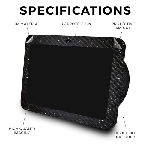 Image of Carbon Fiber Skin Compatible with Amazon Echo Show 8 (3rd Gen, 2023) - Centaurus - Premium 3M Vinyl Protective Wrap Decal Cover - Easy to Apply, Crafted in The USA by MightySkins