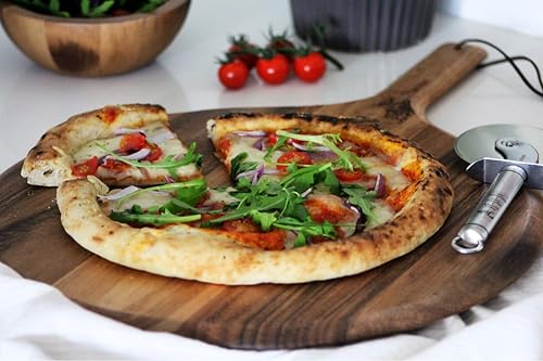 Tala Large Round Acacia Wood Pizza Paddle with Leather Tie – Perfect for Serving, Cutting, and Displaying Various Foods, 14-Inch Paddle Area - Image 7