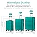 Kono Maletas de Viaje Mediana Rígida ABS 65cm Maleta Mediana Equipaje de Mano con 4 Ruedas y Cerradura de Combinación TSA Imagen de Kono Maletas de Viaje Mediana Rígida ABS 65cm Maleta Mediana Equipaje de Mano con 4 Ruedas y Cerradura de Combinación TSA
