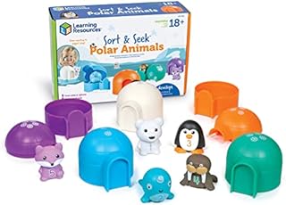 Learning Resources Sort & Seek Polar Animals, Toddler Activities, Educational Toys, Educational Toy Set Colour, Teaching Toys, 15 Pieces, Age 18 Months+