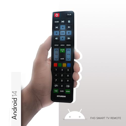 Image of HYUNDAI 43 Inch Smart Android LED TV (SHY43FAN07TAF) | Full HD (1920x1080) | Android TV 14 | 1GB RAM, 8GB Storage | Netflix, YouTube, Prime Video | HDMI x2, USB x2