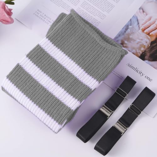 Image of LOUSGUTA Plus Size Thigh High Socks for Thick Thighs- Extra Long Womens Cable Knitted Over Knee High Leg Warmer