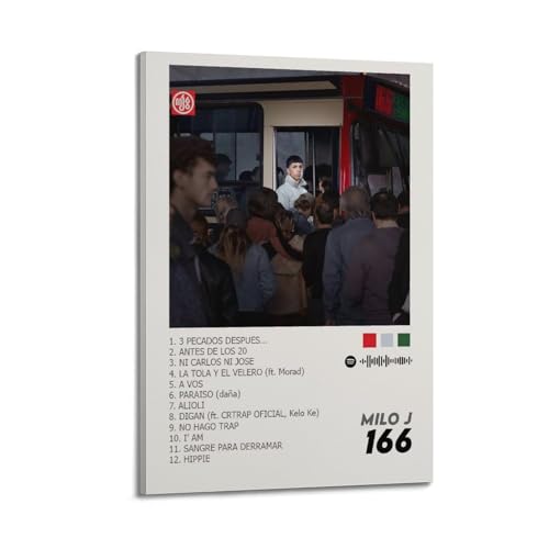 KINGGHYLL Póster decorativo de Milo J Album 166, lienzo decorativo para pared, decoración de sala de estar, póster estético moderno, 20 x 30 cm, estilo marco