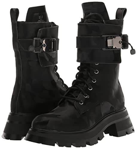 Dkny Women's Lace-Up Lug Sole Combat Boot Fashion, Black, 9 #TOP6