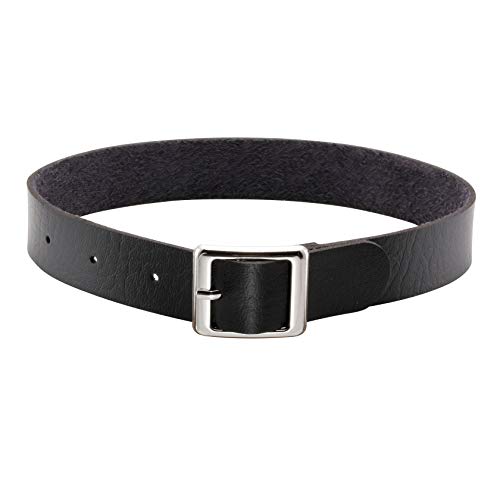 JJDreams Retro Choker Schwarz PU Leder Halsband Damen Simple Chokers Gothic Choker Schnalle Halsreif