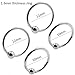 NewkeepsR 2 Pairs-14G(1.6mm) 316L Steel Hinged Clicker Septum Rings Captive Bead Hoop Daith Eyebrow Helix Tragus Stud Body Piercing-Diameter(10mm/12mm)