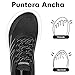 Imagen de Geococcyx Zapatillas Running Hombre Puntera Ancha Zapatos de Deportivas Transpirables para Correr Negro 42 EU