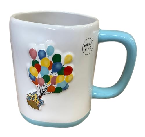 Rae Dunn x UP Movie Coffee Mug, Double-Sided Balloon House - The Sky's The Limit