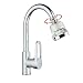 JR Faucet Water Filter - 3 Settings High Pressure Water Saving Aerator,Hard Water Filter and Chlorine Removal,High Water Flow Kitchen Faucet Aerator with Replacement Cartridge,55/64'' Female Thread