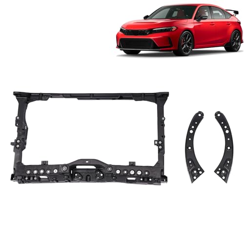 WHODNUS Radiator Core Support Kit for 2022-2023 Honda Civic Black Front Radiator Mounting Bracket Replacement 71411T22A01