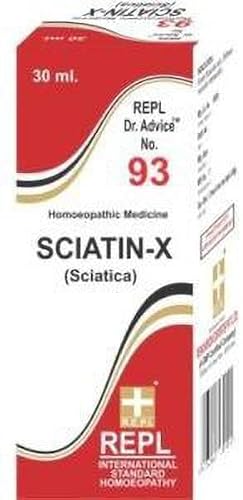 REPL Dr Advice No.93 SCIATIN-X Homeopathic Medicine for Sciatica, Liquid Drops, 30ml